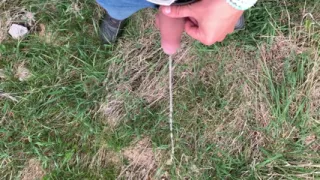 Piss Uncut Cock with Rings on Balls 4K