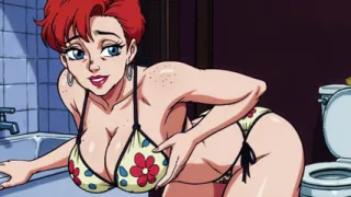 Ai Bathroom Scenes Teasing Shaking Ass