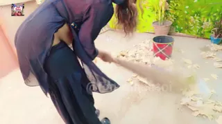 Today I made a video while doing housework. My shirt was short. How did you like my video