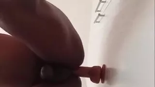 Black Gets Fucked by His Vibrating Dildo