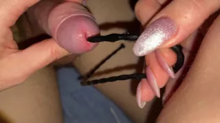 For the First Time an Urogenital Probe Is Inserted Into the Penis for the First Time, the Man Is Moaning