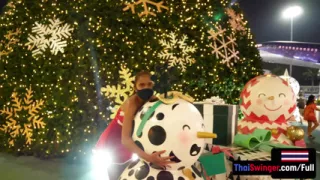 Santas helper uniform looks great on HOT big ass Thai girlfriend