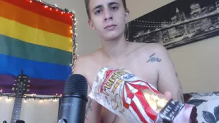 ASMR funnel cake flavored popcorn