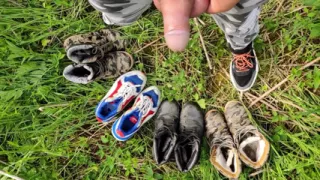 4 Times Piss and Cumshot on My Used Boots and Sneakers