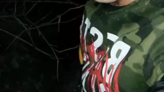 Piss with Hard Cock Outdoor