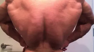 Jacked Bodybuilder Benji Bastian Flexing His Huge, Shredded, Muscles