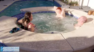 Outdoor Hot Tub Threesome