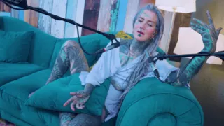 I talk about H - Happiness - ASMR podcast SFW talking goth skinny girl dreadlocks tattoo model inked girl