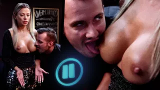 Blonde MILF Frozen In Time - Hostess With HUGE Tits Freeze Porn