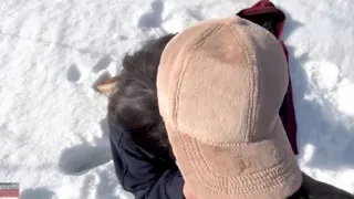 Asian Lululemon Fitness Girl Fucked Warm in -20c