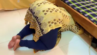 Arab Hot Maid Stuck: Please Hurry up & Fuck My Big Ass Then Get Me Out of Under Bed