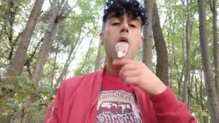 Playing with Cruisers Used Condom in Mouth and Eating His Cum After Cruising