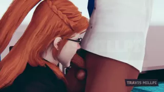 Office Seduction with Busty Redhead Secretary After Hours Punishment