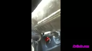 Nyllady Driving and Revving Her Bravo in High-heeled Boots and Black Ballet Flats