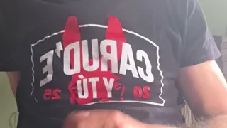 Straight guy jerks off in a hammock