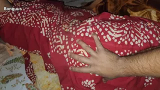 Stepmom giving me Handjob then I Cum inside her Mature Pussy