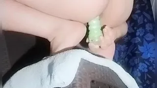 Muslim husband pounds his own ass hard