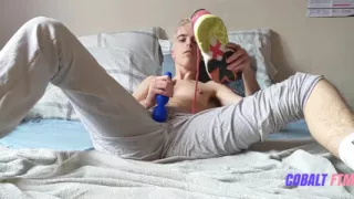 Wet Ftm Smells His Dirty Sneakers and Cums