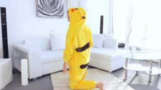 Cute Dimpled Darling Empera Is Fond of Cosplaying Different Characters and She Chose Pikachu This Time