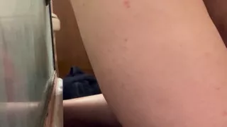 White Boi Bent Over on the Floor Using Big Dildo