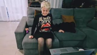 POV on my mature MILF pussy while I masturbate and use a dildo