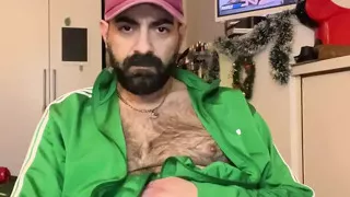 Green sweatshirt but no underwear
