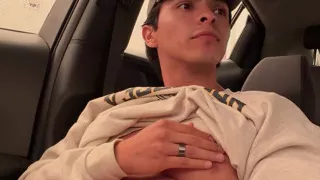 I was jerking off in my car when this guy caught me, but he didn't hesitate to help me finish.