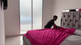 Young Masseuse Gives His Little Friend's Stepsister a Hard Fuck, While He Watches Them Fuck Her