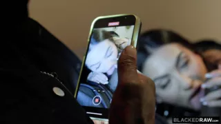 BLACKEDRAW BBC-Thirsty Baddie Megan Mistakes Can Barely Fit Jason's Huge Cock In Blacked Raw debut