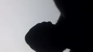 Handsome mature chubby with big fat masturbating against the light for you guys