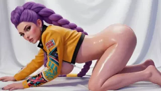 Rumi from KPOP Demon Hunters Dancing Naked (Cartoon 3D Ai) 01