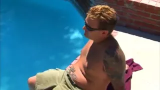 Vivacious brunette getting cum on her natural tits after an outdoors dick sucking session