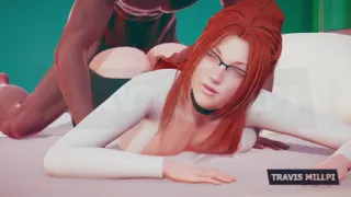 Thicc Redhead Professor Crawls Into Your Office Fantasy Glasses on, Shirt Tight, Attitude Naughty
