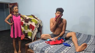 My stepbrother fucks me after sniffing my panties