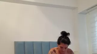 He Craved My Big Tits While I Was Cleaning, so I Obliged