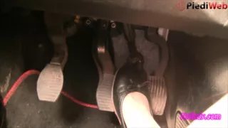 Nyllady's Revving in Black Ballet Flats and Nude Sheer Pantyhose