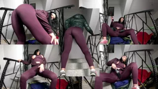 Downjacket Tease, Sweaty Tracksuit Cameltoe and Pussy Slapping