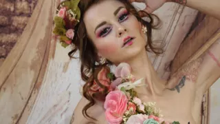 416 Adele Unicorn Pink Flower Cosplay Doll