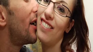 French Office Secretary Got Cum All Over Her Glasses