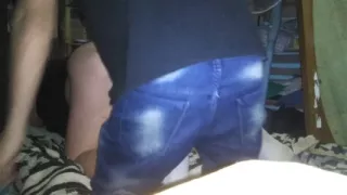 Fingering a Whore in the Shell with a Pink Thong