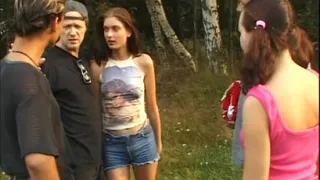 Mature Brunette Devours Cock in Wild Outdoor Group Bang