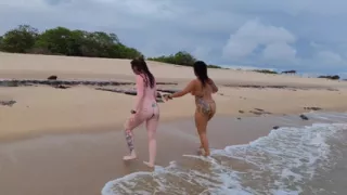 With Two On The Beach And Bontando To Suck My Cum
