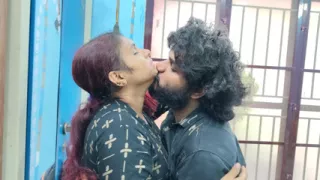 Hot lip lock with tongue kiss