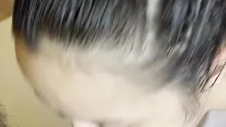 Petite slut Holy Machiavelli getting a big load of cum in her mouth
