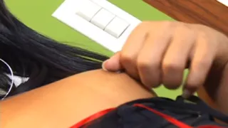 Seductive Brunette Babe Fingers Herself to Shaking Orgasm