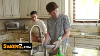 Busty Stepmoms Kenzie Taylor and Olive Glass Arrange a Naughty Son Swap