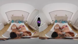 Horny Girlfriends Surprise Their Man With Threesome Sex - TmwVRnet