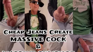 Sixxbig Cheap Jeans Create Massive Cock & Massive Cumshot