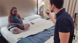 Spanking and Duct Tape Bondage Ebony Maid for Being Dirty