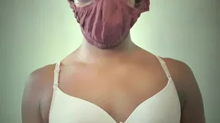 TS Azzy Doing Self Handjob Masturbation With Condom